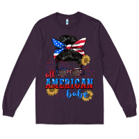 Plum All American Babe 4th of July Long Sleeve Tee - CowGirlArtShop
