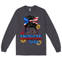 Smoke All American Babe 4th of July Long Sleeve Tee - CowGirlArtShop