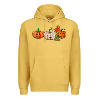 Antique Gold pumpkins face Premium Hoodie - AdoDesignShop
