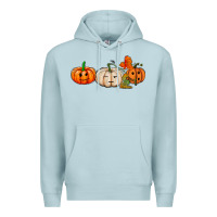 Blue Mist pumpkins face Premium Hoodie - AdoDesignShop