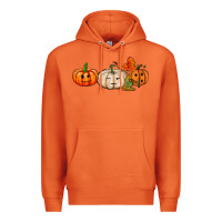 Carrot pumpkins face Premium Hoodie - AdoDesignShop
