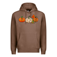 Chestnut pumpkins face Premium Hoodie - AdoDesignShop