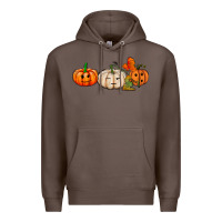 Coffee pumpkins face Premium Hoodie - AdoDesignShop
