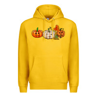Lemon pumpkins face Premium Hoodie - AdoDesignShop