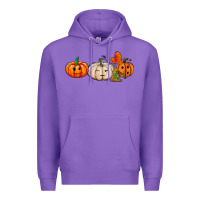 Purple pumpkins face Premium Hoodie - AdoDesignShop