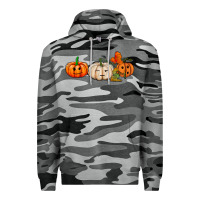 Slate Camo pumpkins face Premium Hoodie - AdoDesignShop