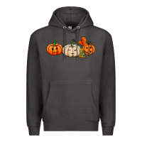 Smoke pumpkins face Premium Hoodie - AdoDesignShop
