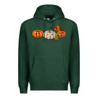 Sports Green pumpkins face Premium Hoodie - AdoDesignShop