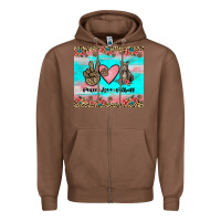 Chestnut peace love pitbull Zipper Hoodie - JahusDesignShop