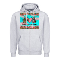 Heather Grey peace love pitbull Zipper Hoodie - JahusDesignShop