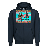 Navy peace love pitbull Zipper Hoodie - JahusDesignShop