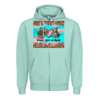 Seafoam peace love pitbull Zipper Hoodie - JahusDesignShop