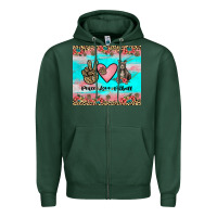 Sports Green peace love pitbull Zipper Hoodie - JahusDesignShop