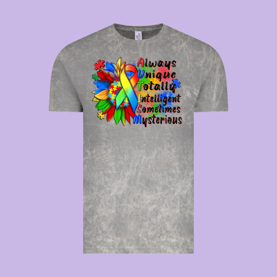 Always Unique Totally Intelligent Sometimes Myster Vintage Tee Designed By Zillion Design Studio