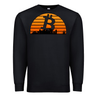 Black bitcoin new orleans retro sunset Premium Sweatshirt - Jasminsmagicworld