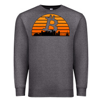 Charcoal Heather bitcoin new orleans retro sunset Premium Sweatshirt - Jasminsmagicworld