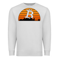 Dove Grey bitcoin new orleans retro sunset Premium Sweatshirt - Jasminsmagicworld