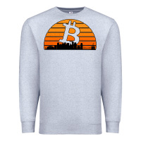 Heather Grey bitcoin new orleans retro sunset Premium Sweatshirt - Jasminsmagicworld