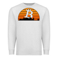 Oatmeal Heather bitcoin new orleans retro sunset Premium Sweatshirt - Jasminsmagicworld