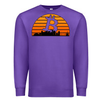 Purple bitcoin new orleans retro sunset Premium Sweatshirt - Jasminsmagicworld