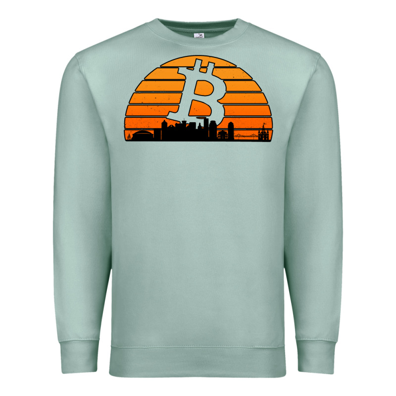 Bitcoin New Orleans Retro Sunset Premium Sweatshirt by Jasminsmagicworld | Teevron