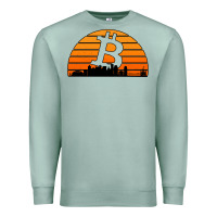 Seafoam bitcoin new orleans retro sunset Premium Sweatshirt - Jasminsmagicworld