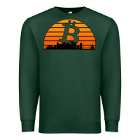 Sports Green bitcoin new orleans retro sunset Premium Sweatshirt - Jasminsmagicworld
