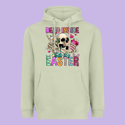 Dead Inside But It's Easter Heavyweight Hoodie Designed By Jasminsmagicworld