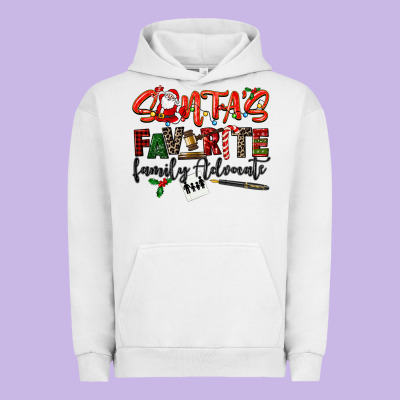 Santa's Favorite Family Advocate Urban Hoodie Designed By Lillyallendesigns