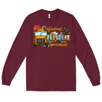 Burgundy Student Delivery Specialist Long Sleeve Tee - CowhideDigitalArt