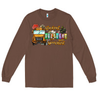 Chestnut Student Delivery Specialist Long Sleeve Tee - CowhideDigitalArt