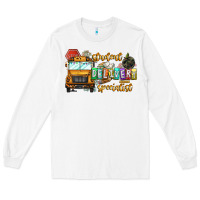 White Student Delivery Specialist Long Sleeve Tee - CowhideDigitalArt