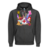 Charcoal Heather nurse  summer Zipper Hoodie - AdoDesignShop
