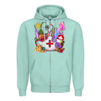 Seafoam nurse  summer Zipper Hoodie - AdoDesignShop