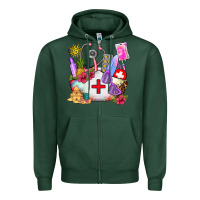 Sports Green nurse  summer Zipper Hoodie - AdoDesignShop