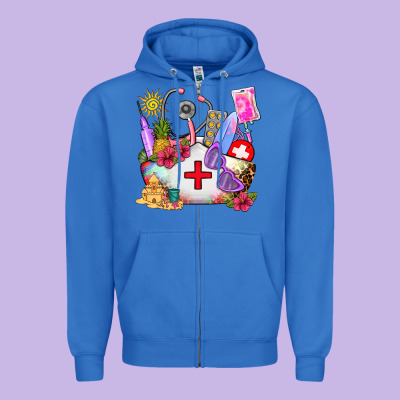 Nurse  Summer Zipper Hoodie Designed By Adodesignshop