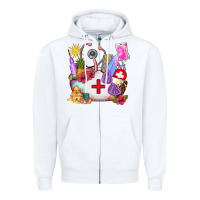 White nurse  summer Zipper Hoodie - AdoDesignShop