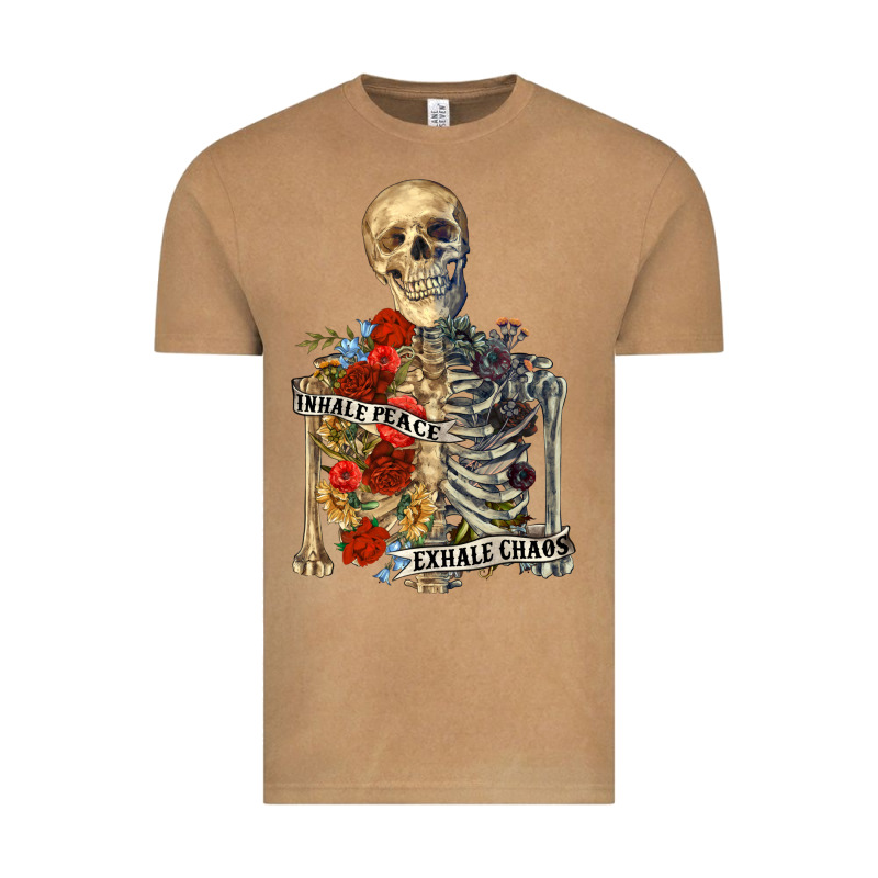 Inhale Peace Exhale Chaos Vintage Tee by RanaPortraitStore | Teevron