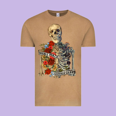 Vintage Tee inhale peace exhale chaos