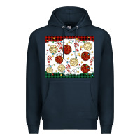 Navy christmas conchas Premium Hoodie - MaliasSmallBusiness