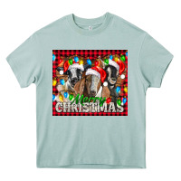 Arona Merry Christmas  With Goats Heavy Core Tee - LillyAllenDesigns