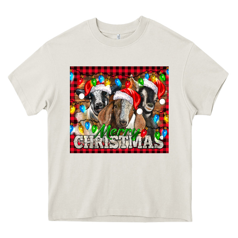 Merry Christmas  With Goats Heavy Core Tee by LillyAllenDesigns | Teevron