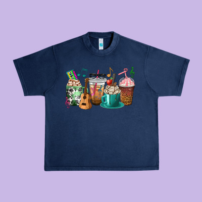 Music Teacher Coffee Cups Urban Heavy Tee Designed By Texasbilliewilder