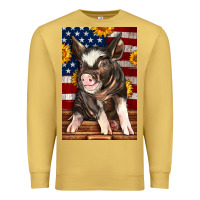 Antique Gold Western American Pig Premium Sweatshirt - LillyAllenDesigns