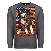 Charcoal Heather Western American Pig Premium Sweatshirt - LillyAllenDesigns