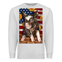 Dove Grey Western American Pig Premium Sweatshirt - LillyAllenDesigns