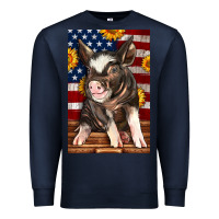Navy Western American Pig Premium Sweatshirt - LillyAllenDesigns