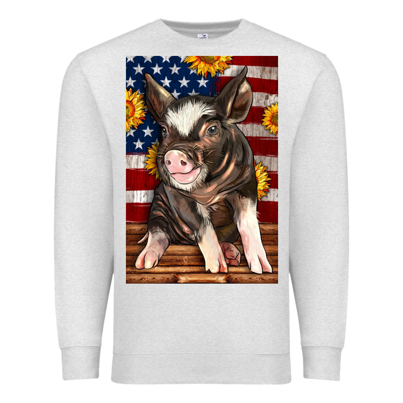 Western American Pig Premium Sweatshirt by LillyAllenDesigns | Teevron