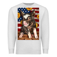 Oatmeal Heather Western American Pig Premium Sweatshirt - LillyAllenDesigns