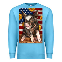 Ocean Blue Western American Pig Premium Sweatshirt - LillyAllenDesigns